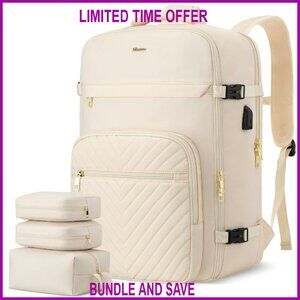 Large Laptop Travel Backpack with USB Port, TSA-Approved Carry On